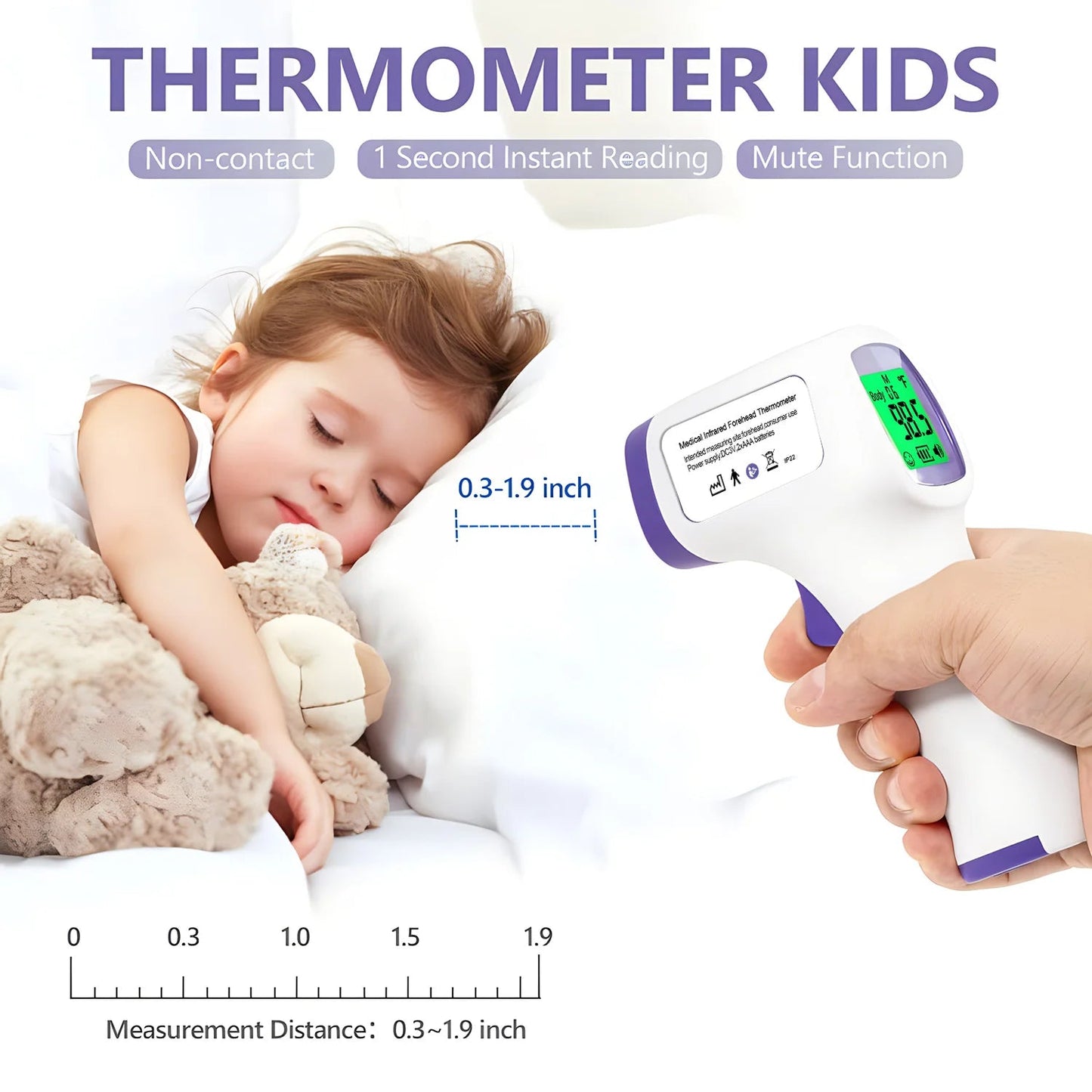 Forehead Non Contact Digital Thermometer - Fingerpulsepro