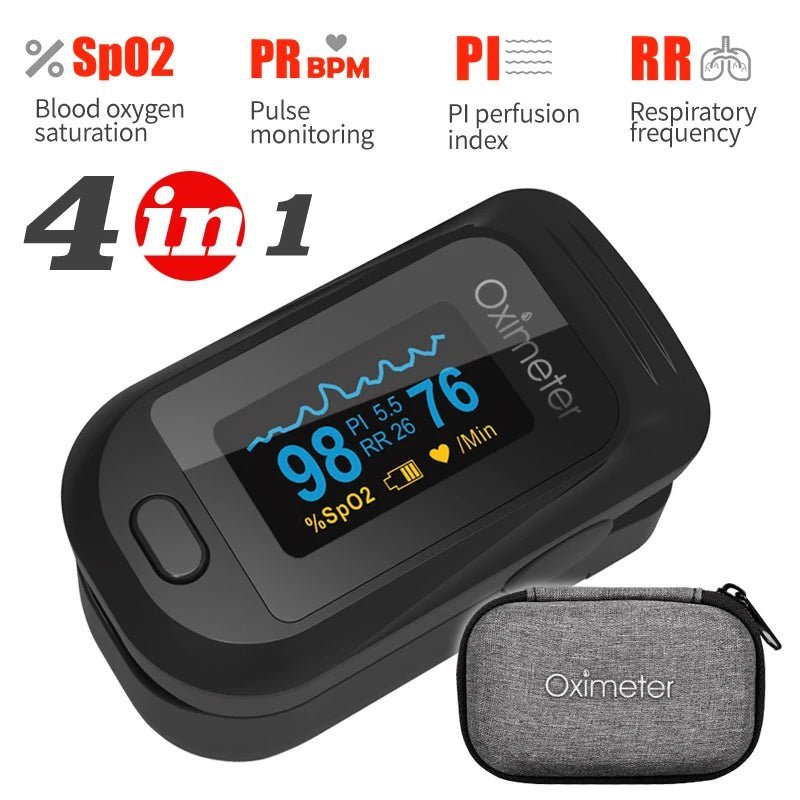 PulseGuard Pro 4 in 1: respiratory frequency - oxygen saturation - pulse rate - perfusion index accuracy of home pulse oximeter UAE - Fingerpulsepro