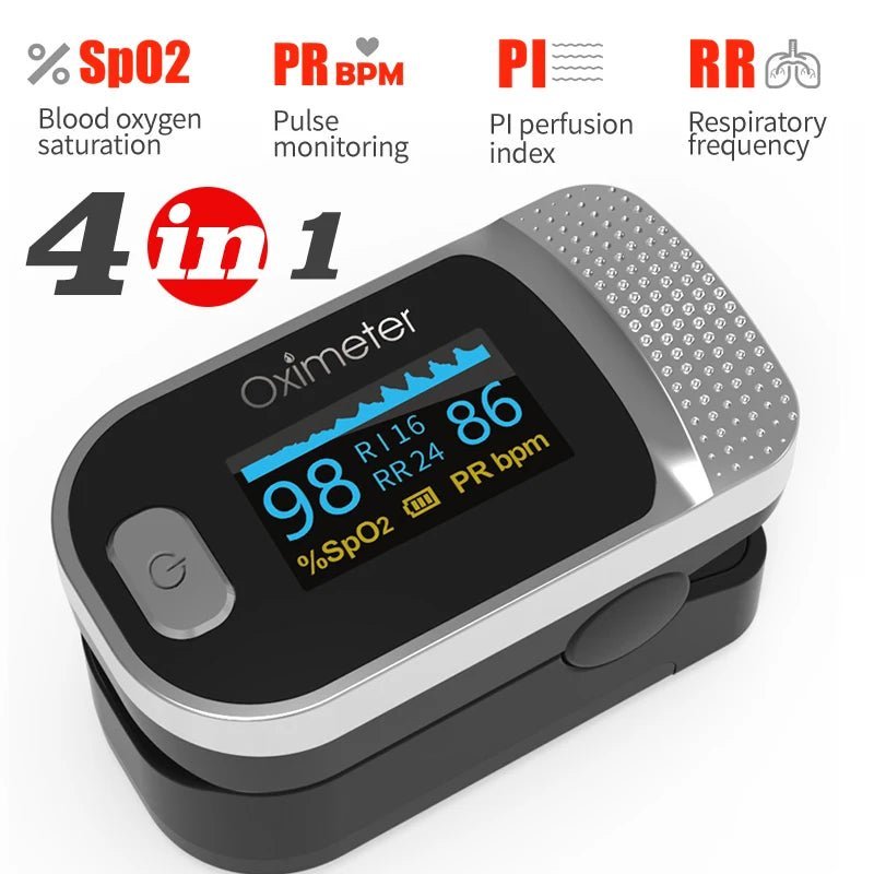 PulseGuard Pro 4 in 1: respiratory frequency - oxygen saturation - pulse rate - perfusion index accuracy of home pulse oximeter UAE - Fingerpulsepro