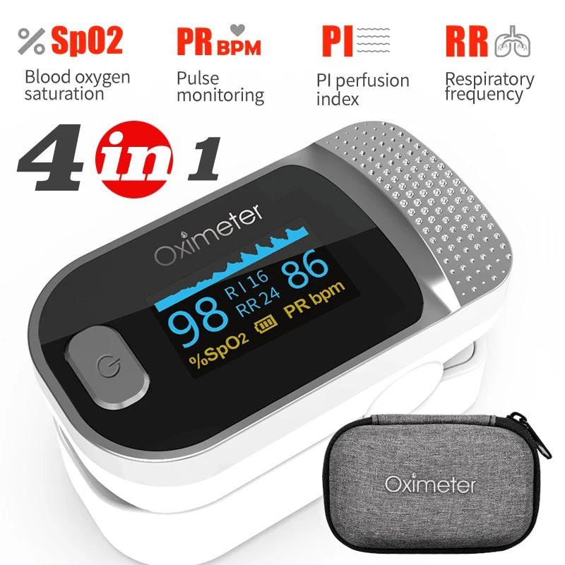 PulseGuard Pro 4 in 1: respiratory frequency - oxygen saturation - pulse rate - perfusion index accuracy of home pulse oximeter UAE - Fingerpulsepro